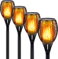 Solar Torch Light with Flickering Flames, 4 Packs D3633