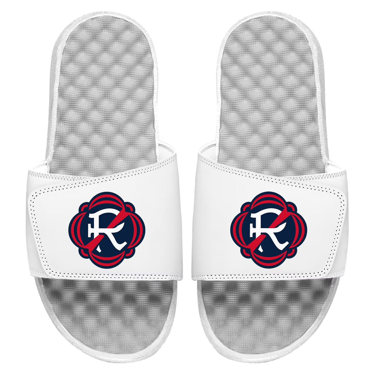 White New England Revolution Slide Sandals C3202