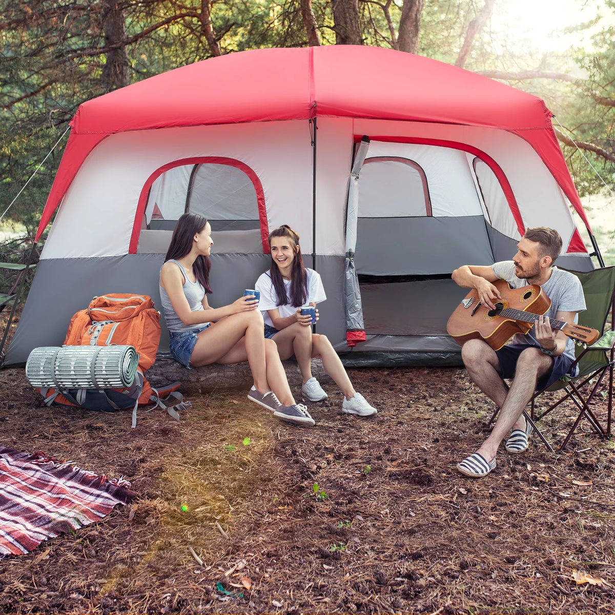 Camping Tent 14 Person 2 Rooms with Carry Bag W18215