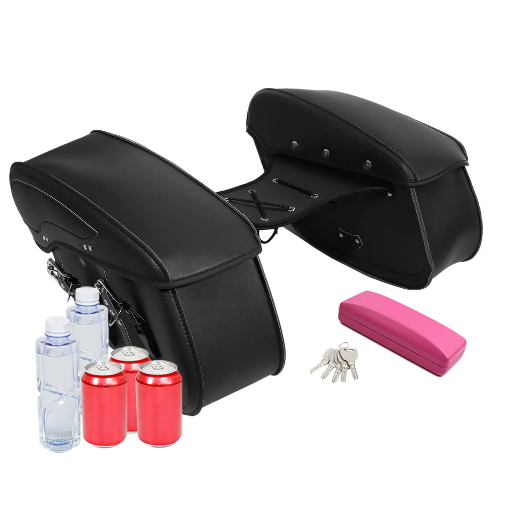 Black Motorbike Saddlebag Tool Bags W2495