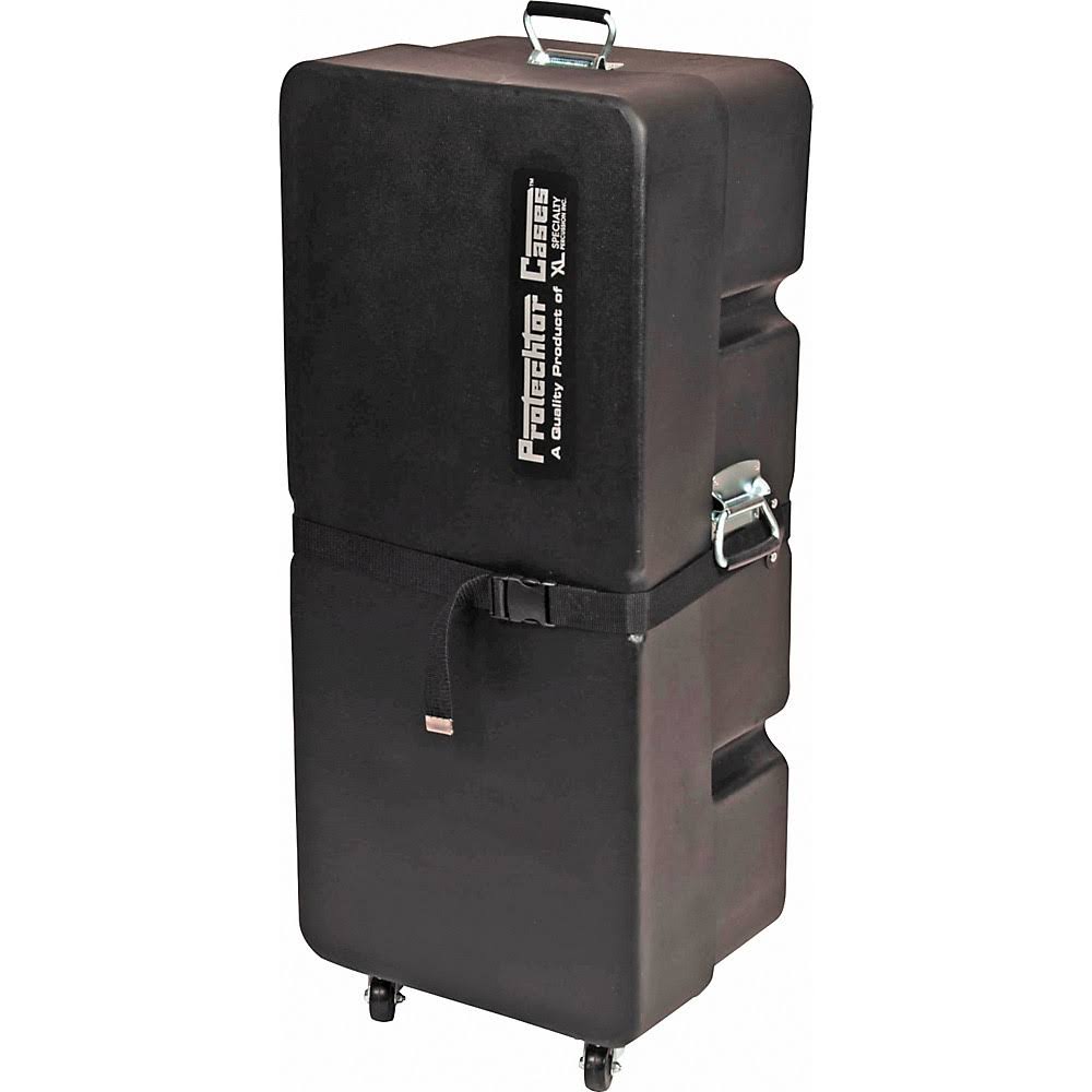 Black Upright Accessory Case with Wheels Q9870