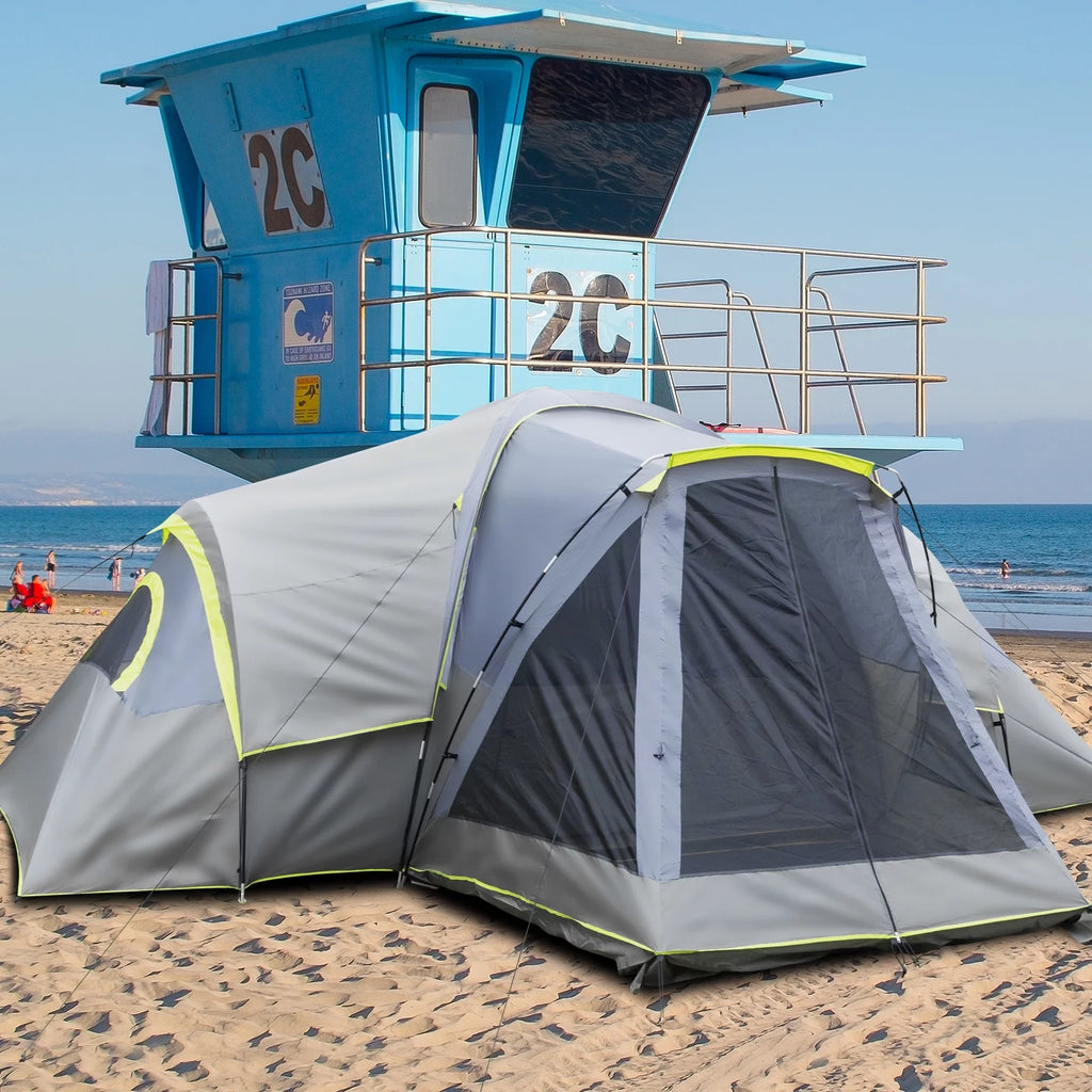 10 Person Waterproof Cabin Tent with Rainfly V575