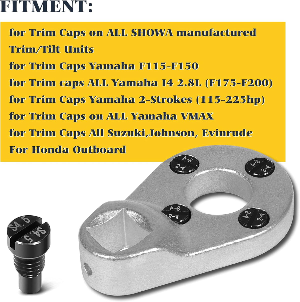 32mm x 4mm /4.5mm Outboard Trim/Tilt Pin Wrench Pack of 2 Z8854