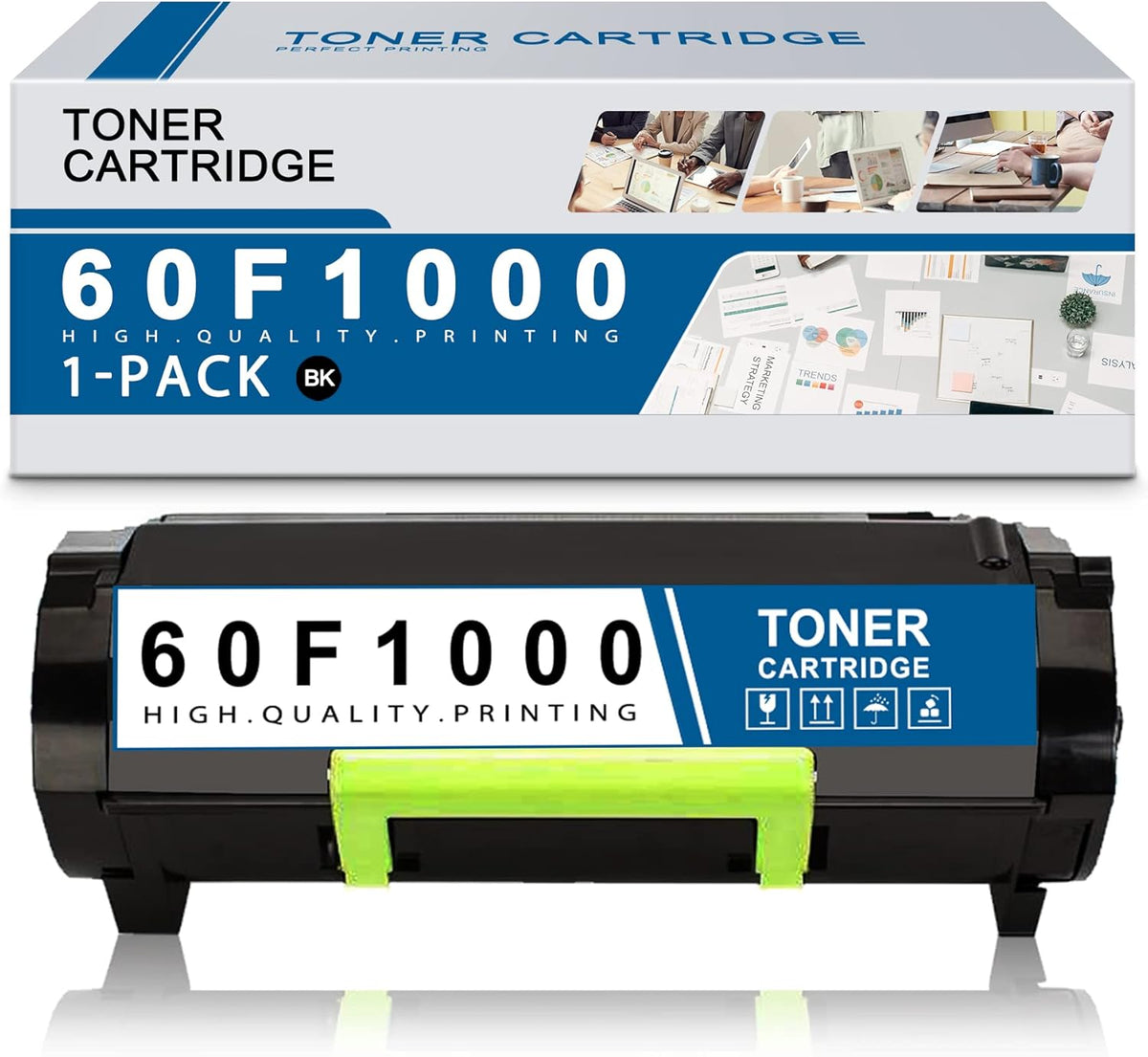 Toner Cartridge Black Replacement for Lexmark MX310 Printer (1 Pack) K64818