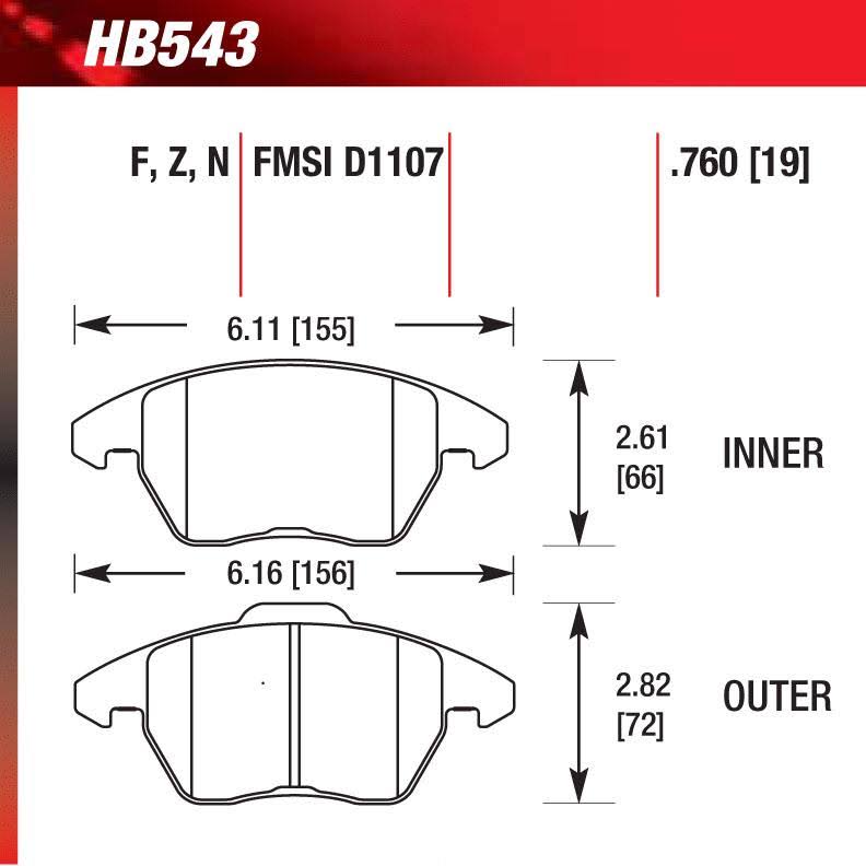 HP Plus Brake Pads F408806