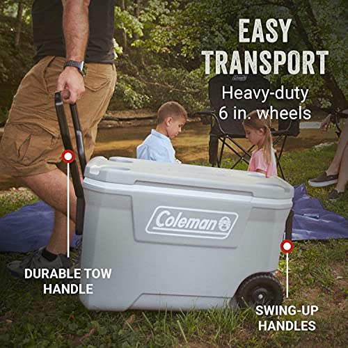 Insulated Rolling Cooler with Wheels, 100-Quart F2125