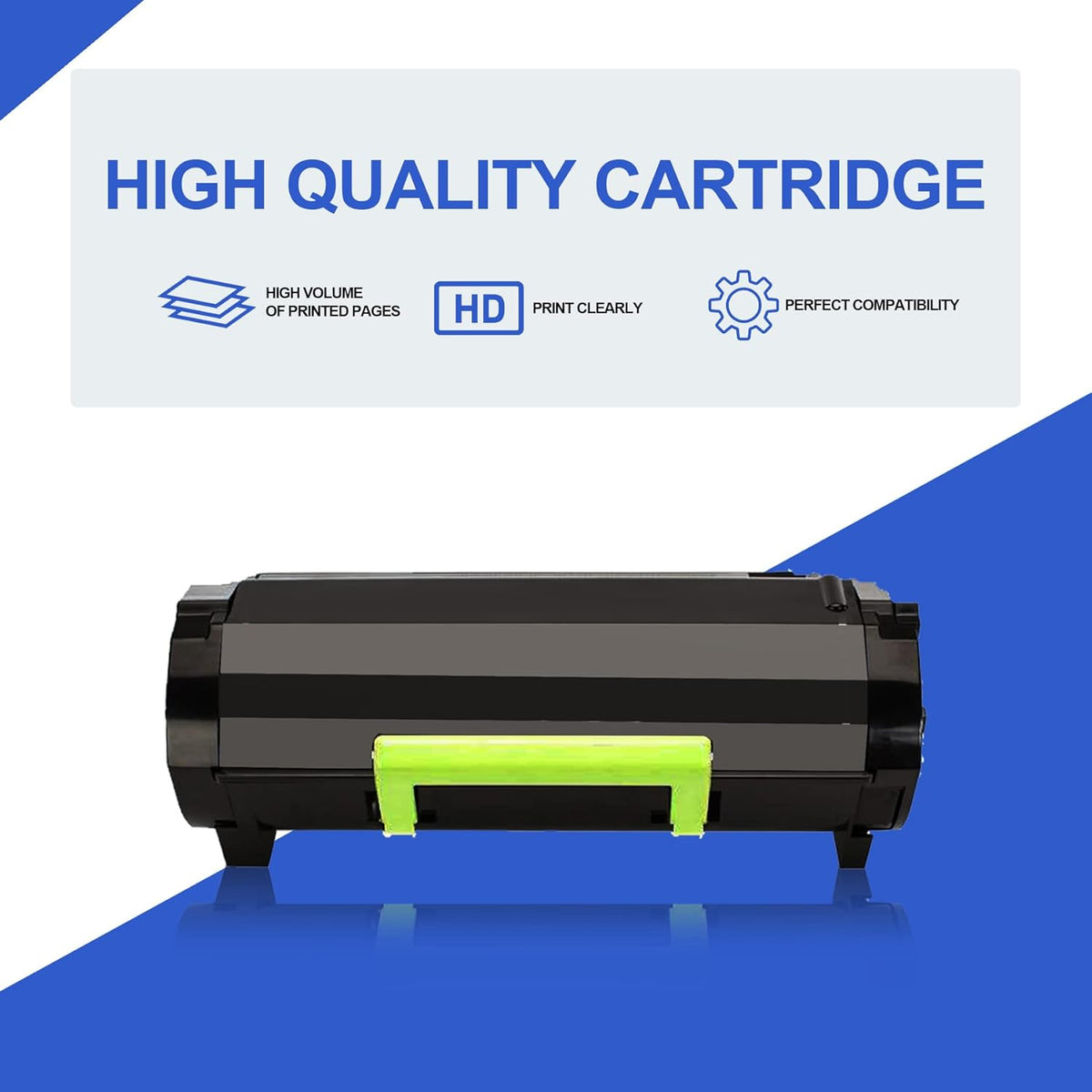 Toner Cartridge Black Replacement for Lexmark MX310 Printer (1 Pack) K64818
