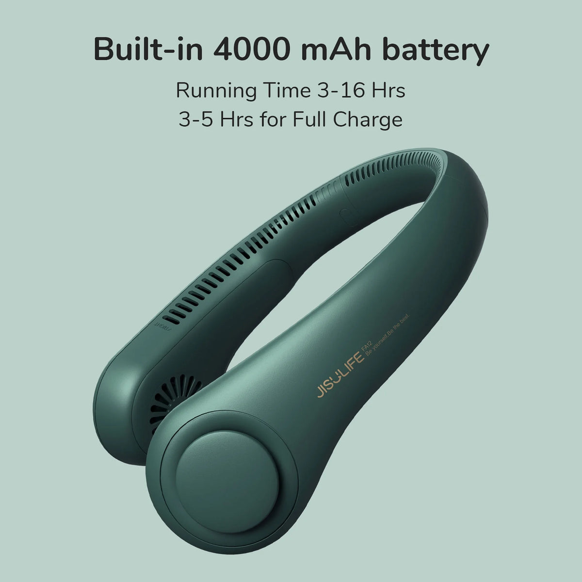 Portable Neck Fan 4000 mAh Bladeless Fan with 3 Speeds T106