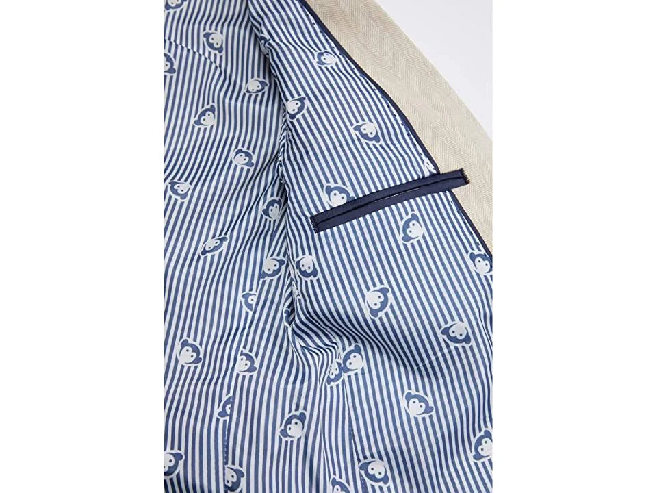 Khaki Herringbone Suit B580