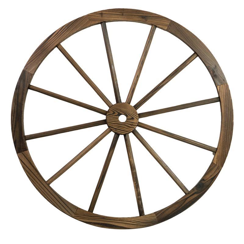 32x22 Wooden Wagon Wheel Rustic 2pk W8452