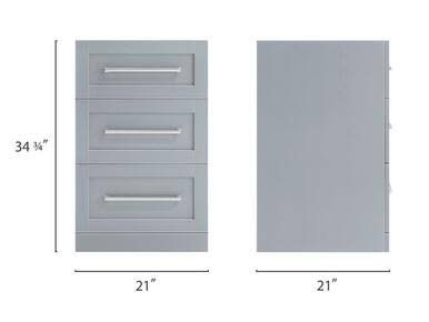 Grey 3-Drawer Cabinet X623532