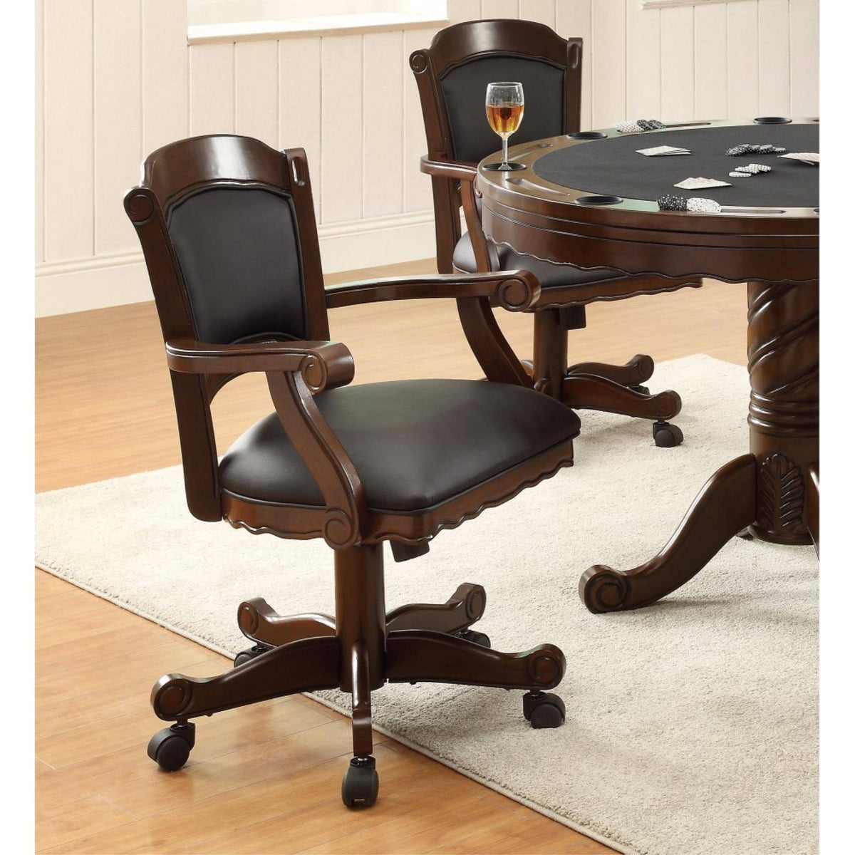 Brown Fabric Game Chair with Casters Z254