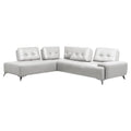 Pearl White 2-Piece Upholstered Sectional Sofa L464