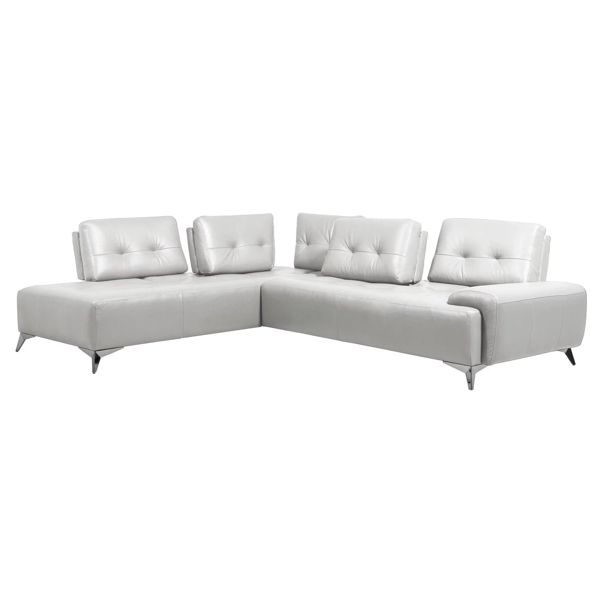 Pearl White 2-Piece Upholstered Sectional Sofa L464