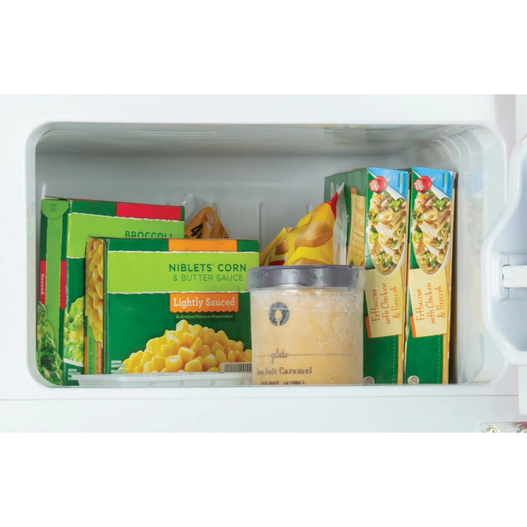 3.2 Cu. Ft. Double Door Refrigerator With Freezer, Black J6026