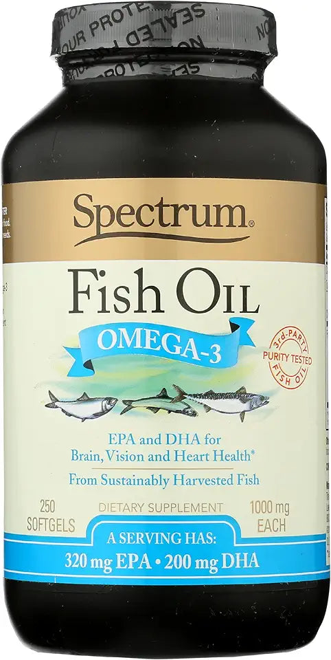 Fish Oil Omega-3 1000 mg 250 Count Softgels N87366