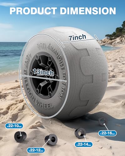 13" Flat-Free Beach Wheels 2 Pack Q4133