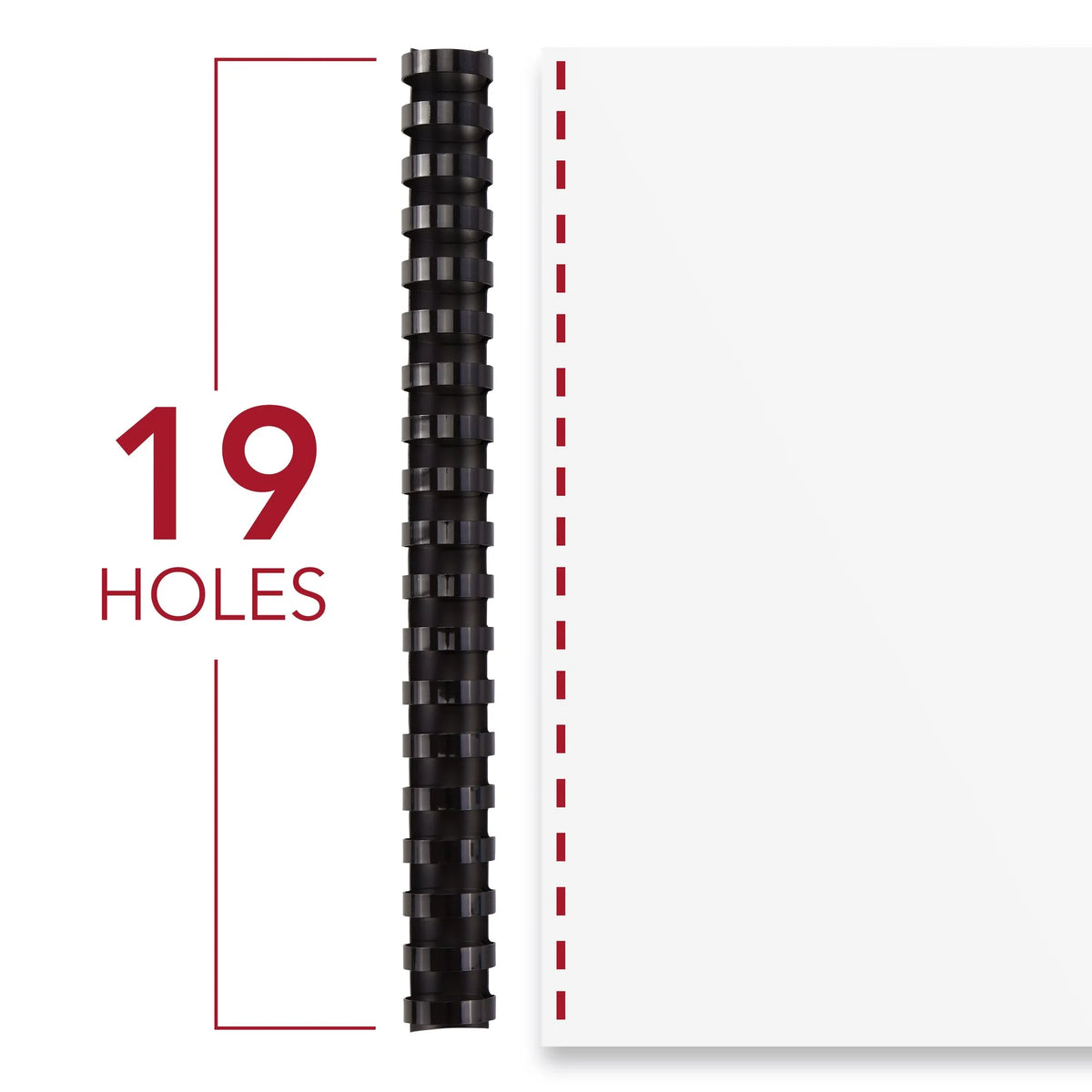 Black 50 Pack Binding Spines B521