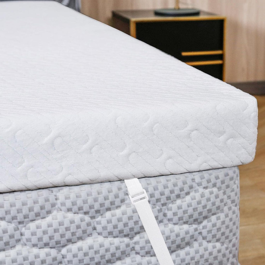 3 Inch Gel Memory Foam Mattress Topper California King Size with Bamboo Cover B997486