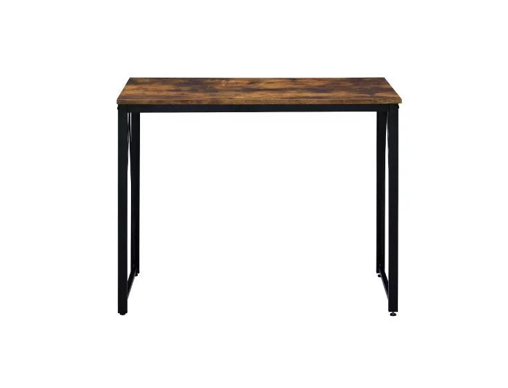 Weathered Oak Black Writing Desk O27768