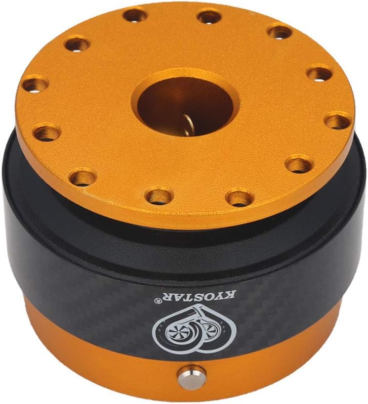 Gold Carbon Fiber Steering Wheel Quick Release Hub Adapter Kit G256983