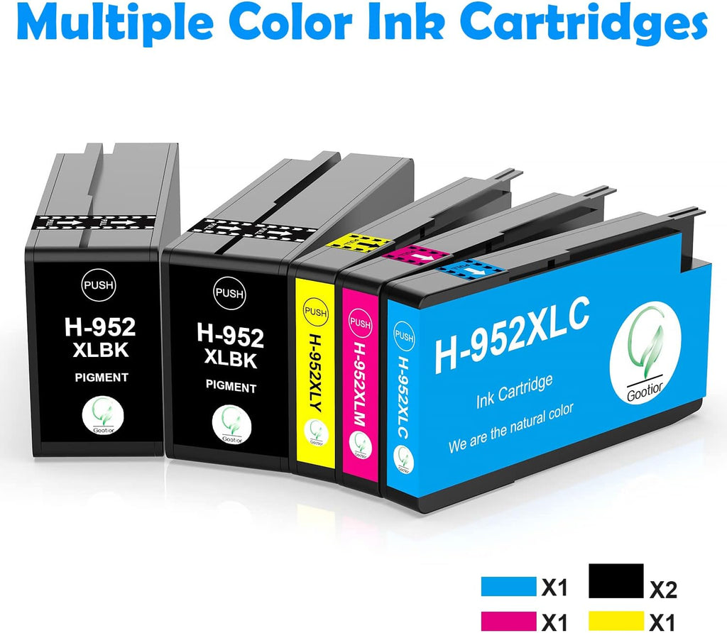Compatible Ink Cartridges for HP 952 952XL Replacement High Yield 5 Pack P747