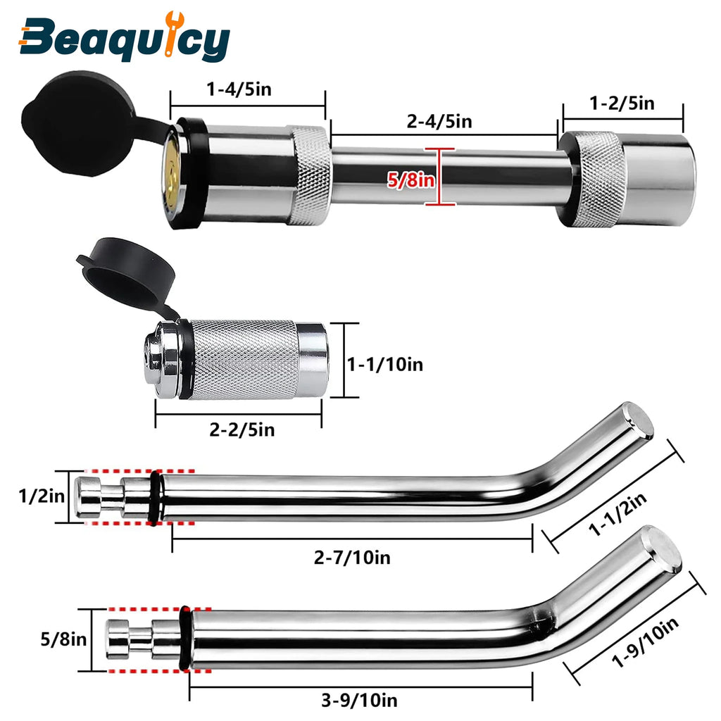 Trailer Hitch Security Lock Set with Pin Lock, Share 2 Keys R8082
