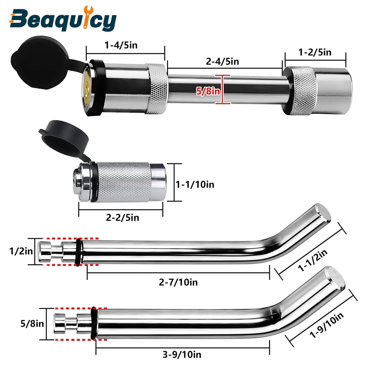 Trailer Hitch Security Lock Set with Pin Lock, Share 2 Keys R8082