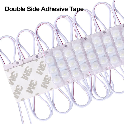 200 Pcs Waterproof LED Module Lights, 0.72W DC12V 6500K, White Light Pack of 2 E8859