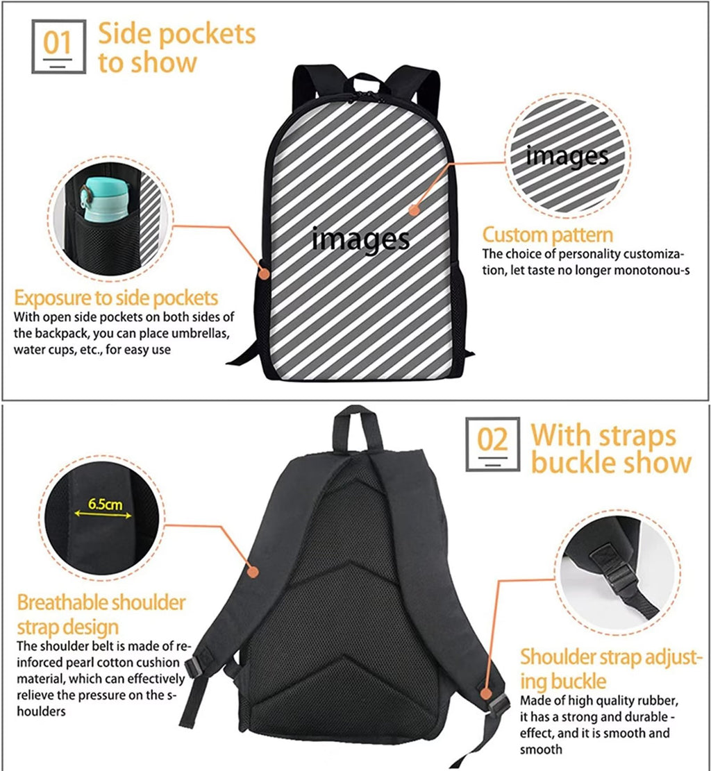 Panda Backpack Set with Lunch Bag and Pencil Case, 3-Pieces Q64994