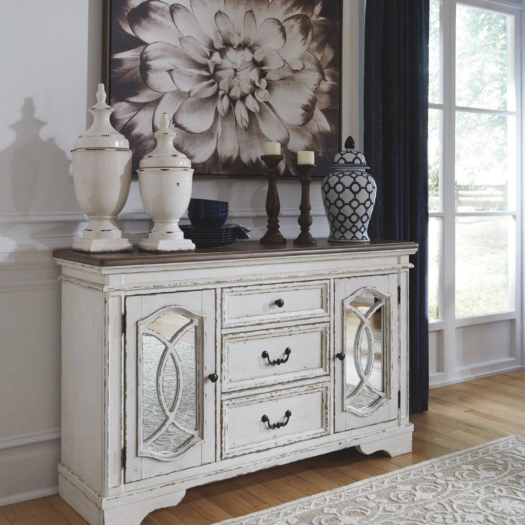 Chipped White and Brown Server E2289