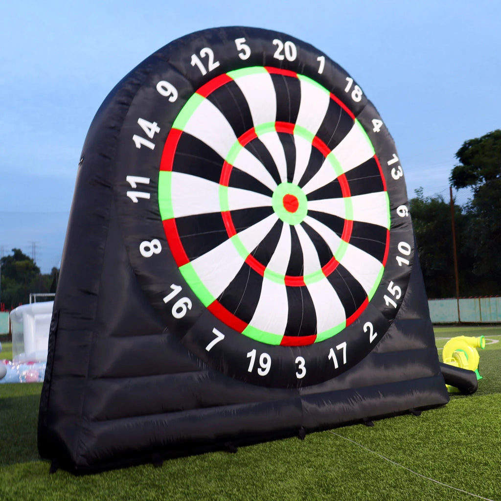 10FT Tall Giant Inflatable Soccer Dart Board with 450w Blower, 8 Soccer Balls I67269