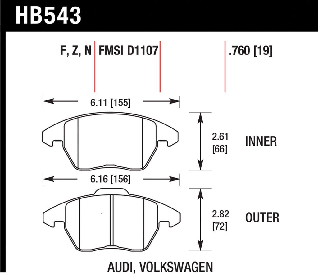 HP Plus Brake Pads F408806