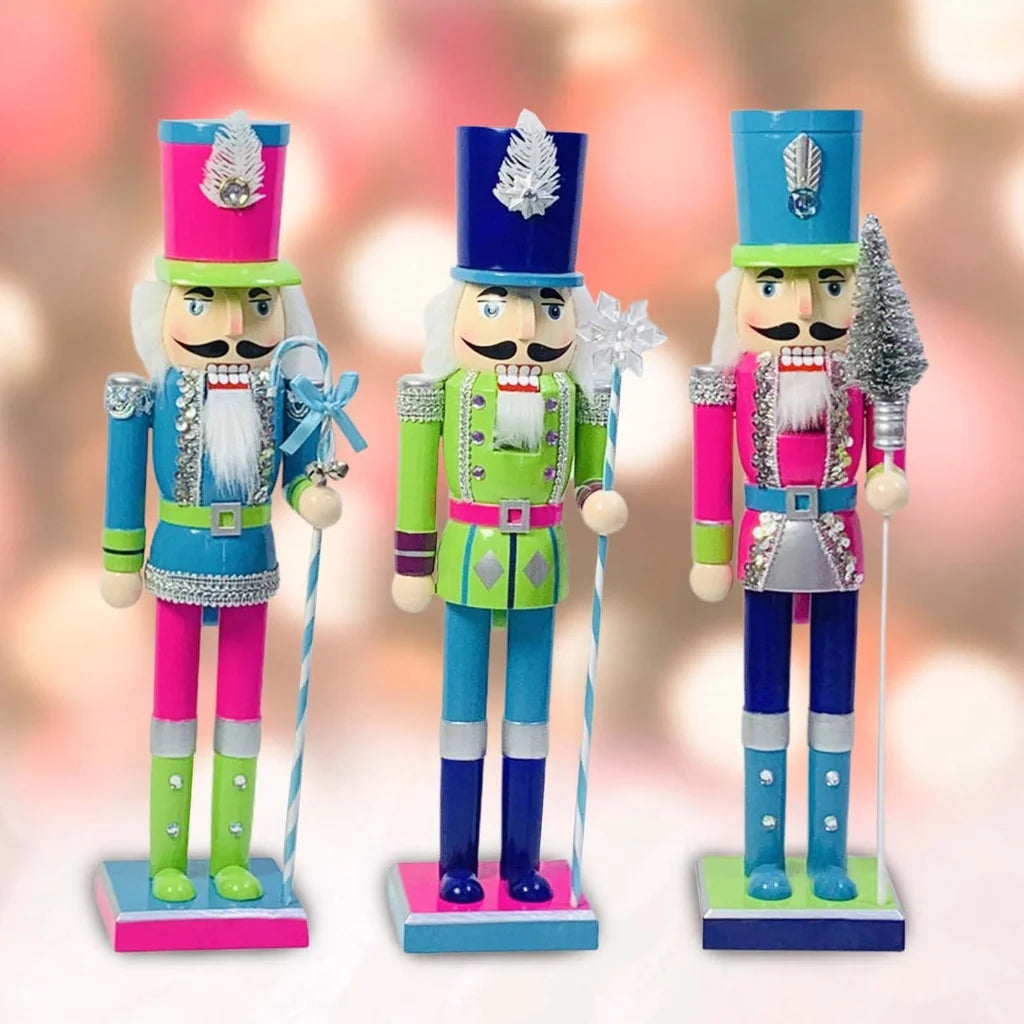 15 Inch Colorful Wooden Nutcracker Soldier Doll Figurine C352401