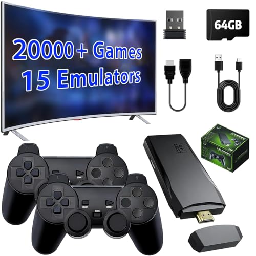 Wireless Retro Gaming Console with 2.4G Wireless Controllers 64GB C869