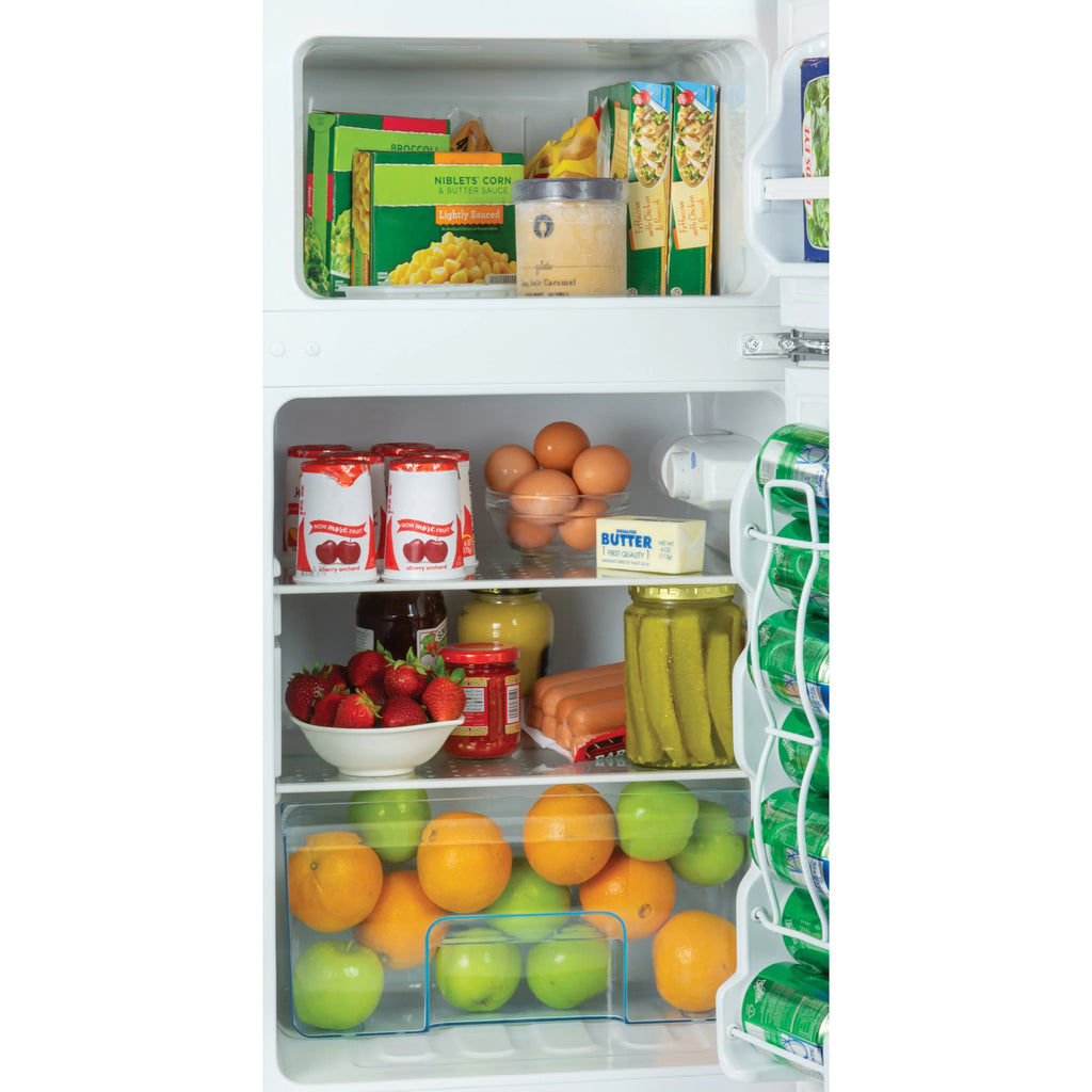 3.2 Cu. Ft. Double Door Refrigerator With Freezer, Black J6026