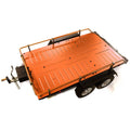 Orange Alloy Flatbed Dual Axle Car Trailer A4202