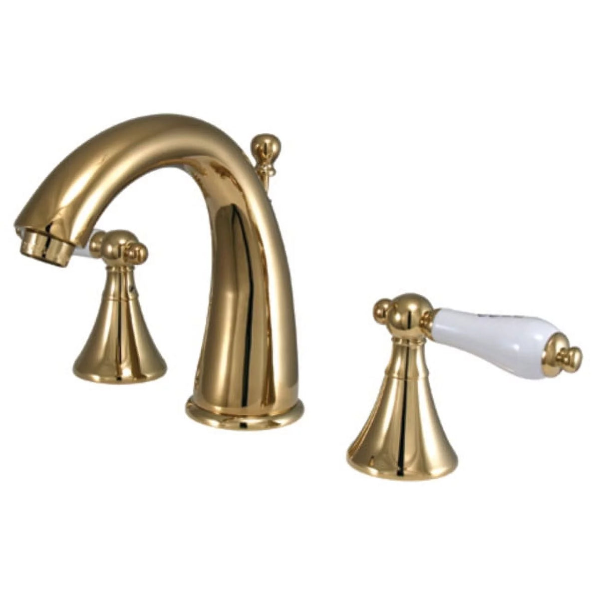Widespread Bathroom Faucet with Porcelain Lever Handles Y550045