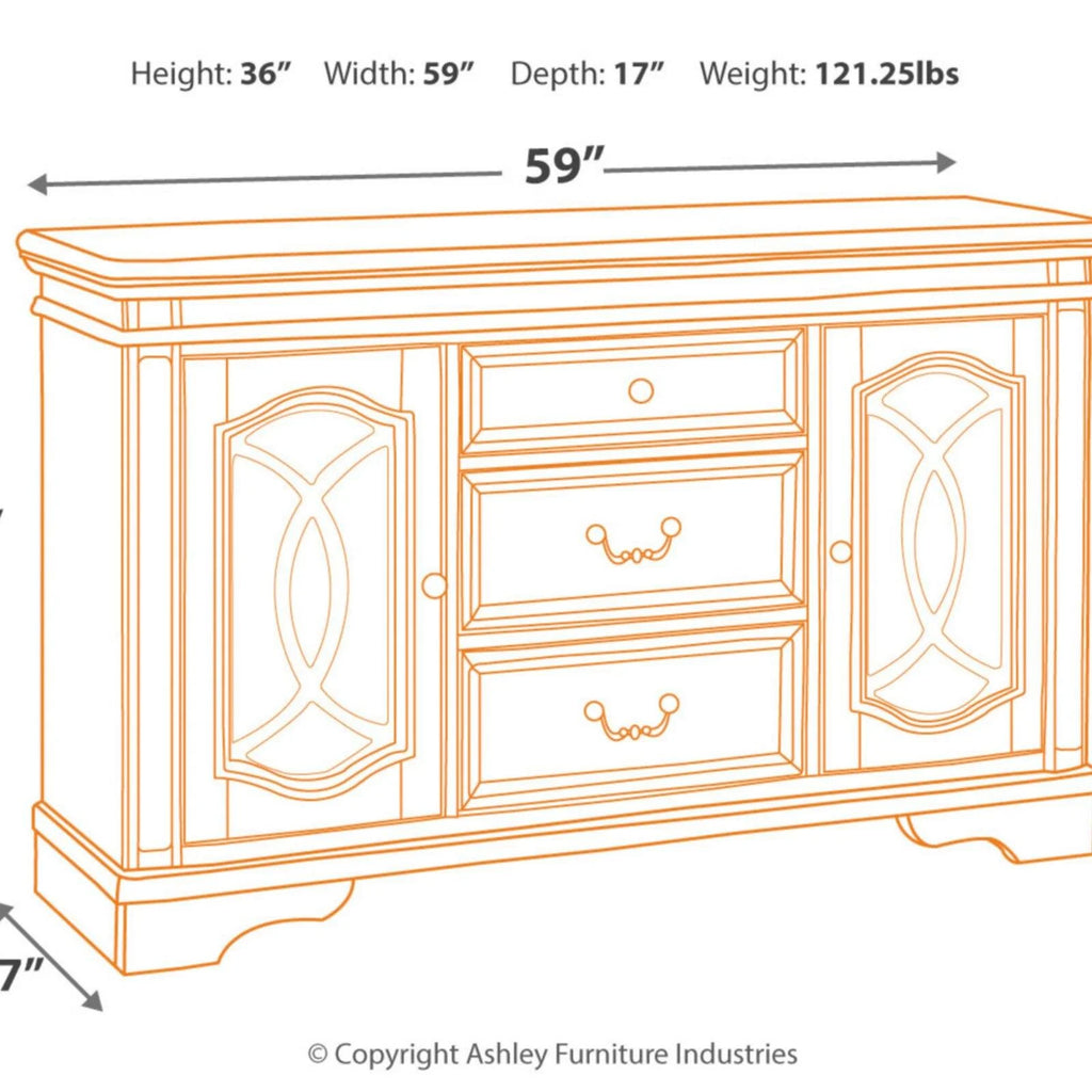 Chipped White and Brown Server E2289