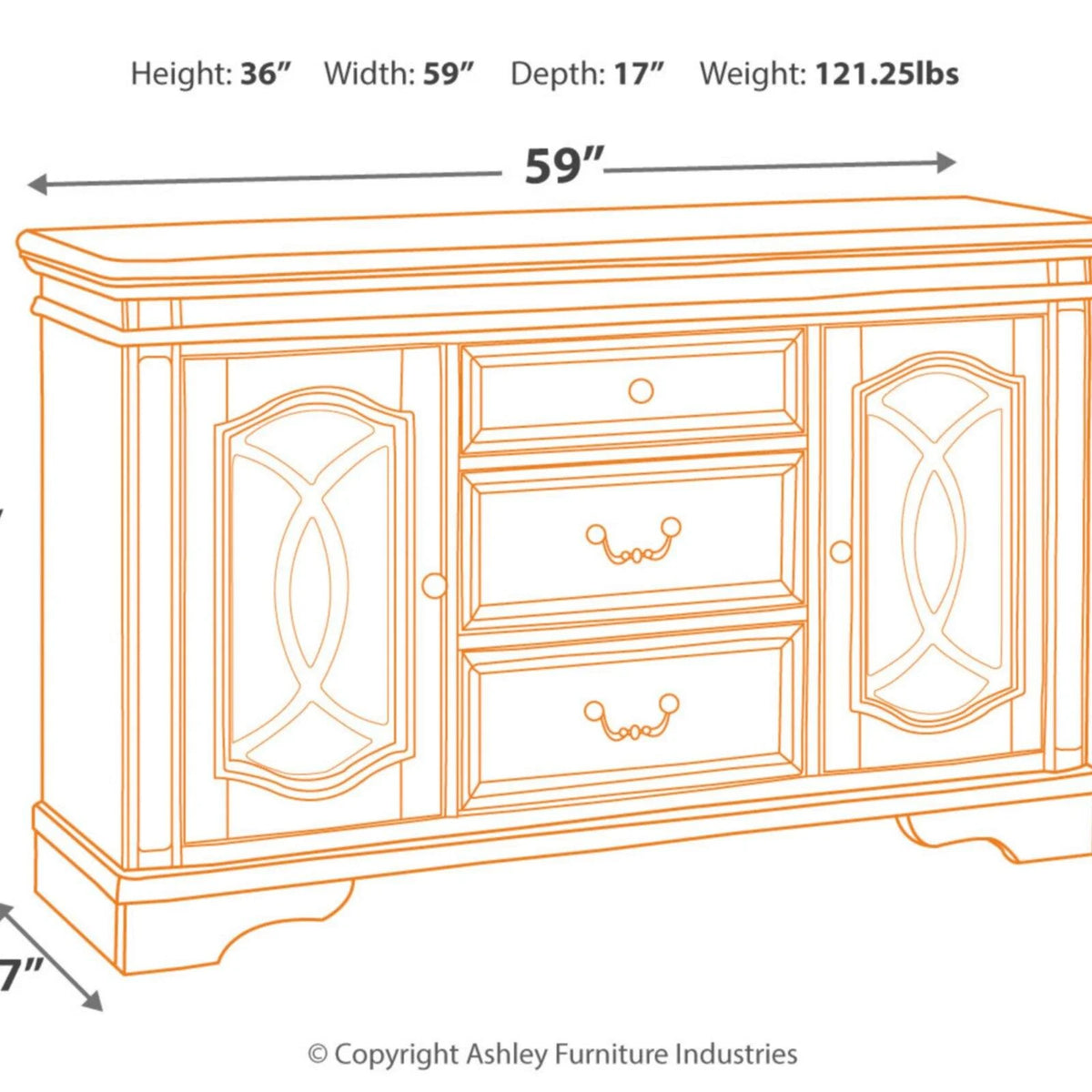 Chipped White and Brown Server E2289