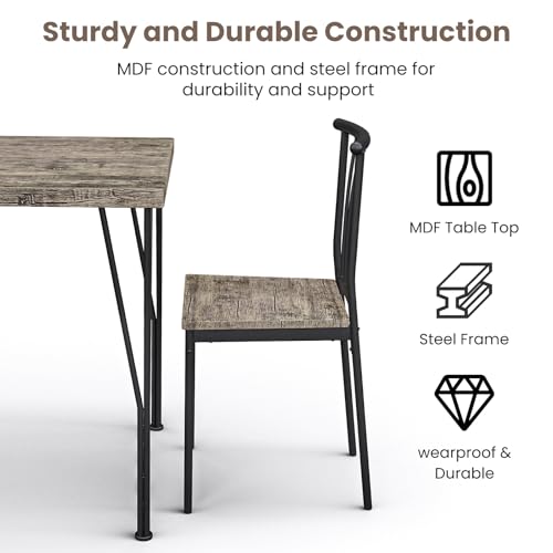 5-Piece Dining Table Set with 4 Chairs P771
