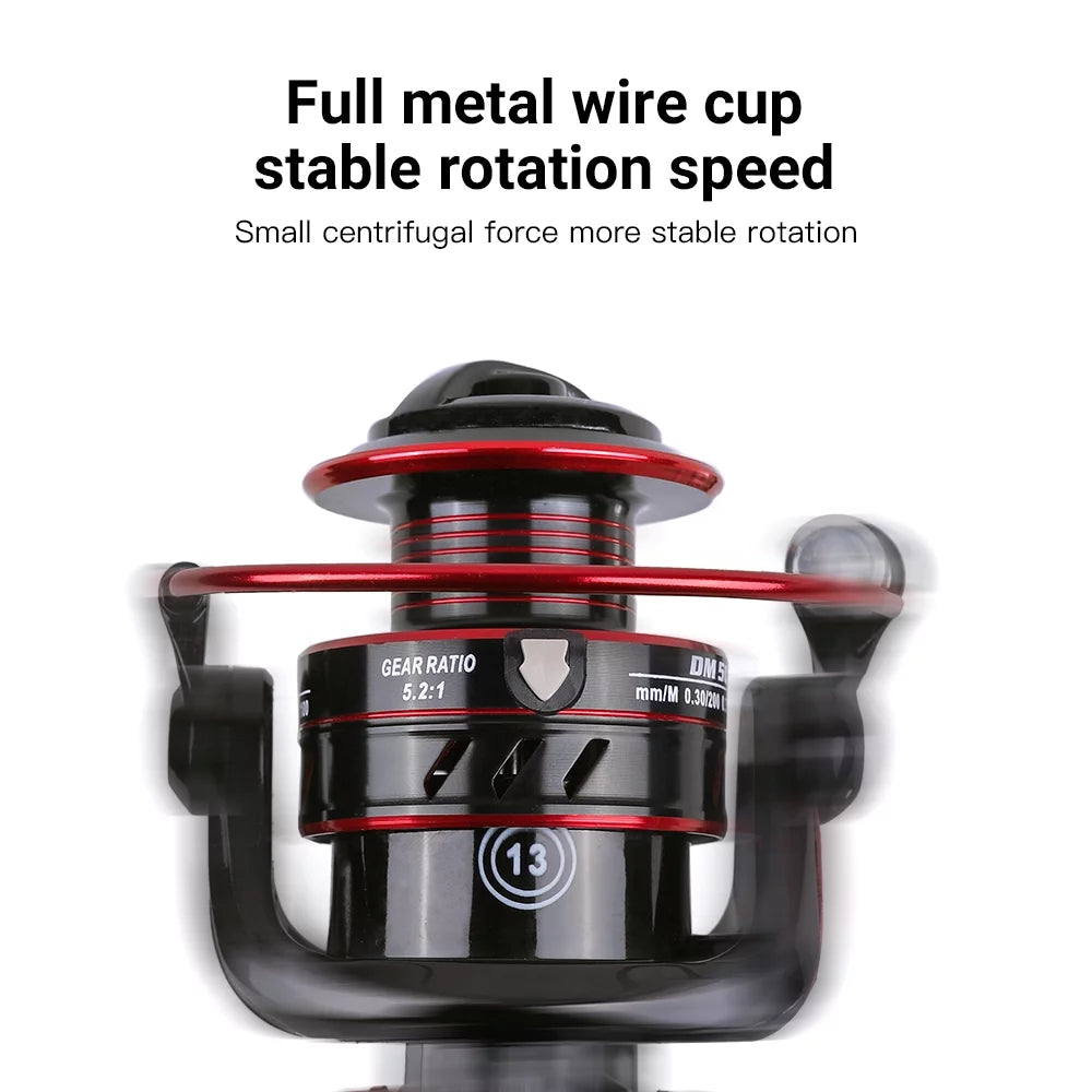 Lightweight 5.2:1 Gear Ratio Spinning Fishing Reel C14579