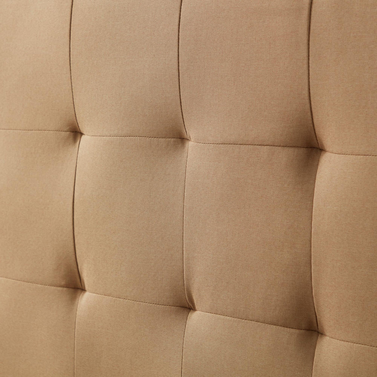 Beige Tufted Upholstered Bed, Twin M23518