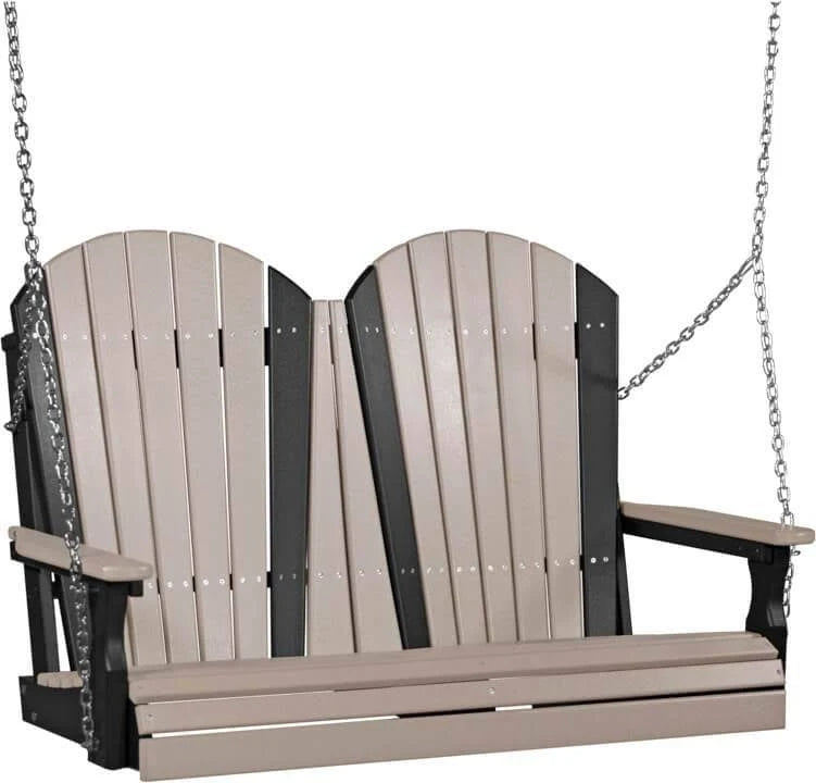 Black Recycled Plastic Porch Swing C9372