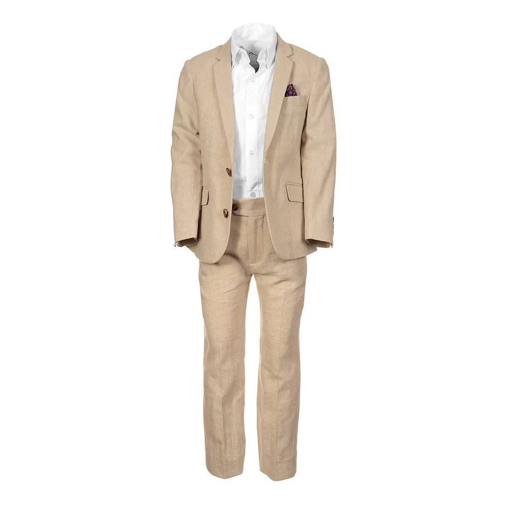 Khaki Herringbone Suit B580