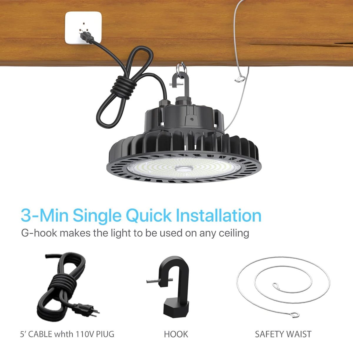 LED High Bay Light 150W 5000K Dimmable UL Listed P4833