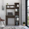 Smoky Oak Desk with Hutch Y9096