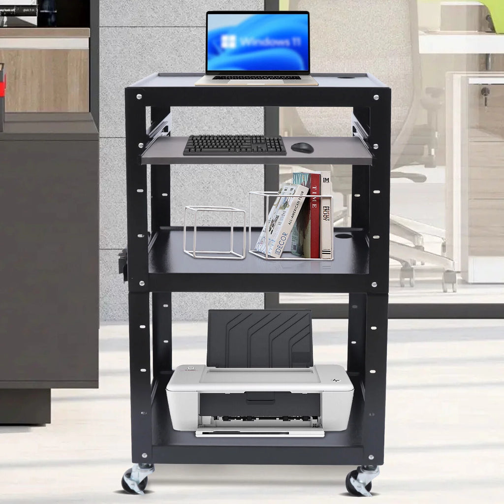 Cold-rolled Steel Rolling Desk with Wheels X15326