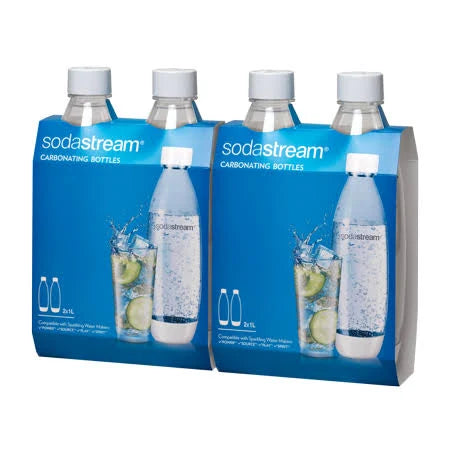 White 1 Liter Carbonating Bottle 4-Pack Q79439