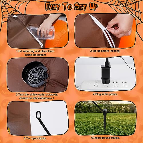 8FT Halloween Inflatable Dead Tree with Ghosts & Pumpkins L196848